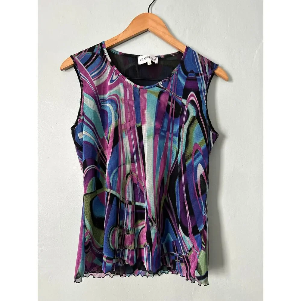 Funky High Neck Tank - Picture 1 of 4